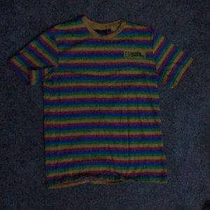 Nat Geo multicolored stripped tee.
